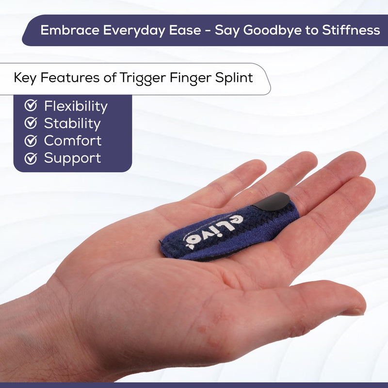 MedVance Elivo Finger Splint, Trigger Finger Support Brace for Thumb, Index, Middle, Ring, and Pinky Finger, One Size Fits All - 3 Pack Single Strap