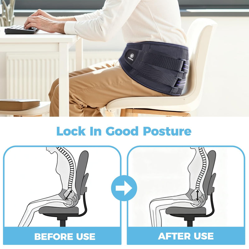 Ultra Sacroiliac SI Hip Belt for Women and Men, [Upgraded Medical-Grade] Adjustable Breathable Hip Brace, Sciatica Pain Relief Devices, Trochanter Brace for Relieving Lower Back Pain, Pelvic Pain & Sciatica (Medium) Medium