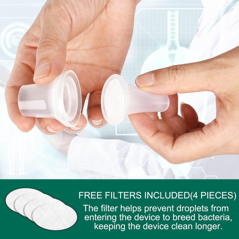Breathing Exercise Device for Lungs, Lung Expansion and Mucus Relief Device, Portable Expiratory Breathing Exerciser with A Set of Accessories, Breathing Trainer for Lung Cleanse(Green) - BeesActive Australia