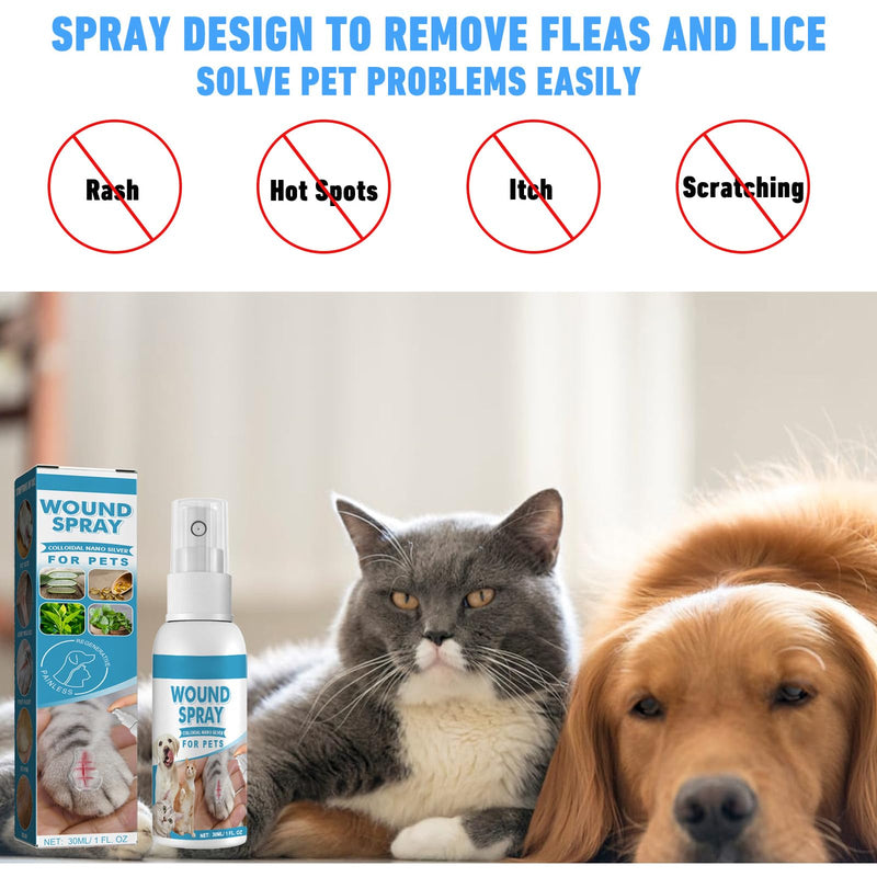 Pet Wound Care Spray,Cat Pet Waterproof Liquid,Pet Liquid Bandage,30ML,1PC,Treatment and Repair of Skin Scratch Wounds in Dogs and Cats Deep Blue