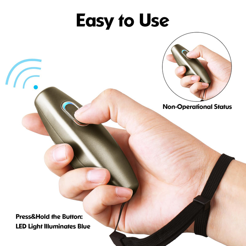 Ultrasonic Dog Barking Deterrent, 2 in 1 Dog Training and Bark Control Device, Anti-Barking Device, Dog Silencer, Ultrasonic Dog Whistle, Indoor&Outdoor, up to 16.4 Ft Large Control Range(Brown)