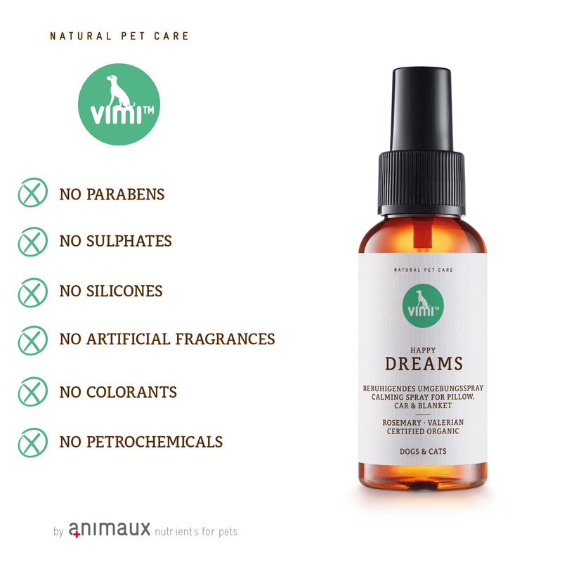 animaux vimi - Happy Dreams I Basket and Environment Spray for Dogs and Cats I Supports Calming and Well-Being with Rosemary and Valerian - PawsPlanet Australia