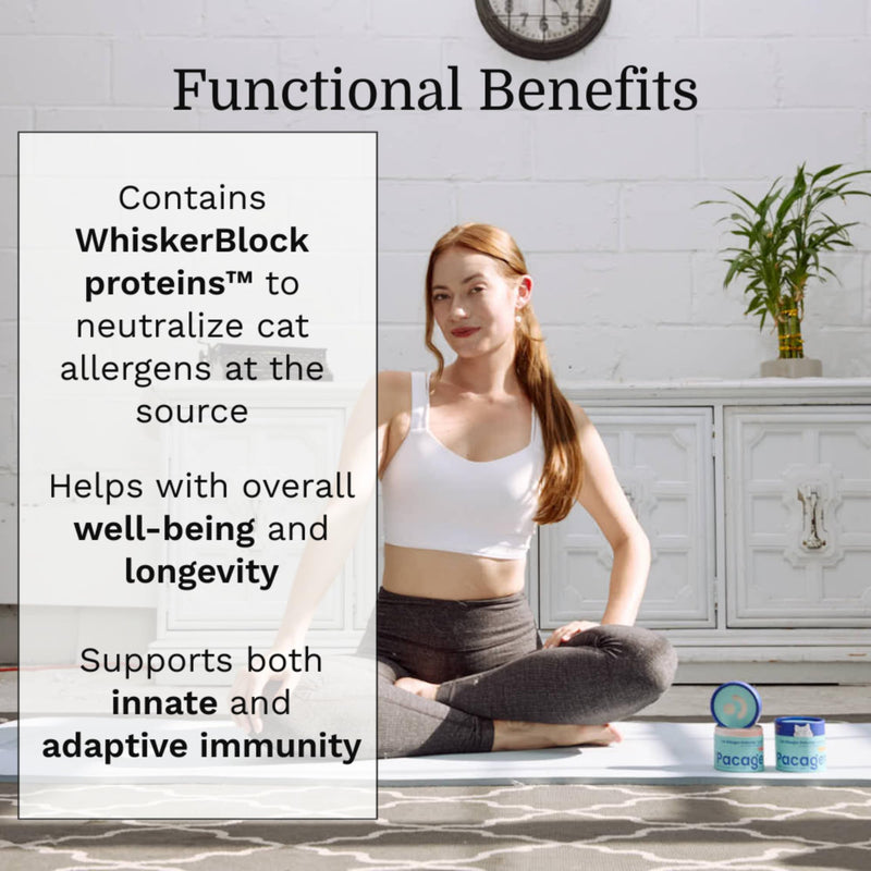 Pacagen Cat Allergen Reducing Health Supplement - Supports Lower Allergen Concentrations, Innate & Adaptive Immunity, and Overall Well Being - Two Scoops A Day from A Clearer Day (Chicken) Chicken
