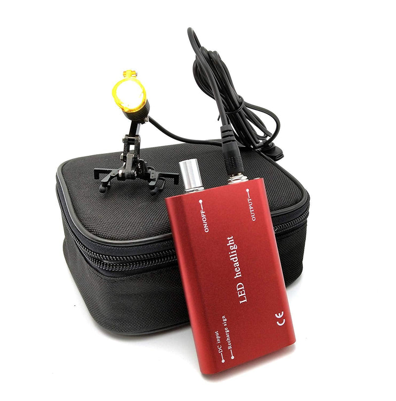 3W LED Medical Head Light Lamp with Filter Clip-on Style Red