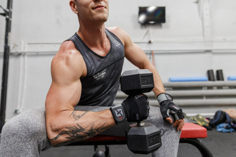skott Evo 2 Weightlifting Gloves with Integrated Wrist Wrap Support-Double Stitching for Extra Durability-Get Ripped with The Best Body Building Fitness and Exercise Accessories XX-Large Black/Gray - BeesActive Australia