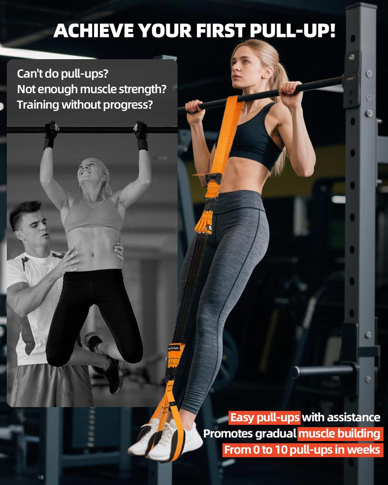 Abahub Heavy Duty Pull Up Assistance Bands Set, Resistance Bands for Assisted Pull-Ups, Chin-Ups, Strength Training, Stretching & Workout Fitness Orange 300 lbs
