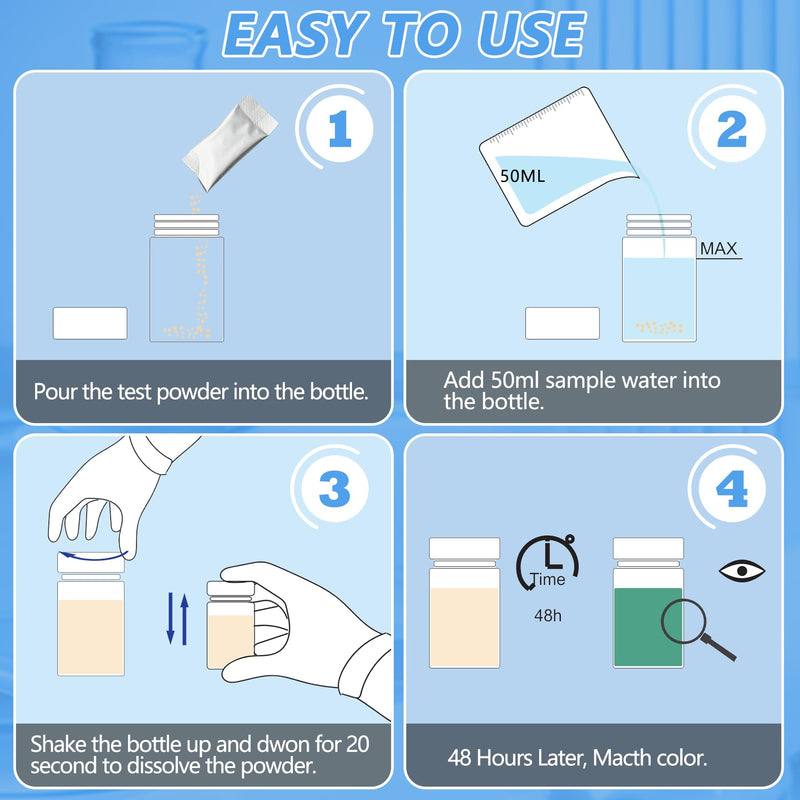 Coliform Bacteria Test Kit: 12-Pack Easy at-Home Well, Tap, Pool, Spring, Pond, Lake Drinking Water Quality Test 12 Tests