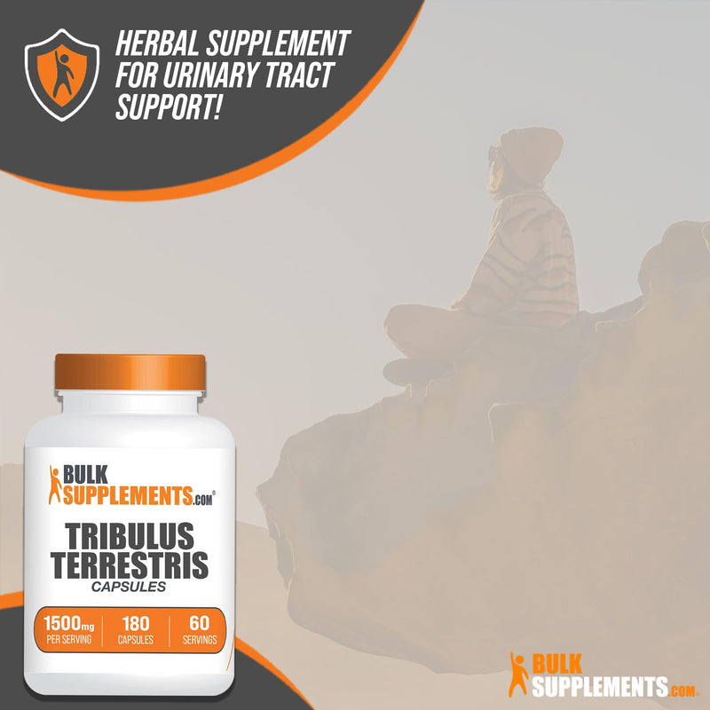 BulkSupplements.com Tribulus Terrestris Capsules - Tribulus Terrestris Supplements, Tribulus Terrestris for Men & Women, Tribulus Terrestris Extract - 3 Capsules per Serving (1500mg), 180 Capsules - BeesActive Australia