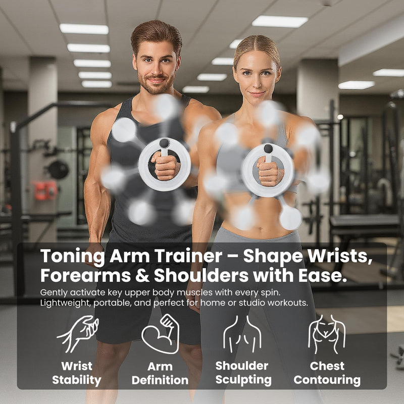 Arm and Shoulder Workout Equipment for Men and Women, 360° Hand-Crank Forearm Trainer, Shoulder Exercise and Mobility Trainer, Home Fitness Equipment for Chest and Upper Body Strength