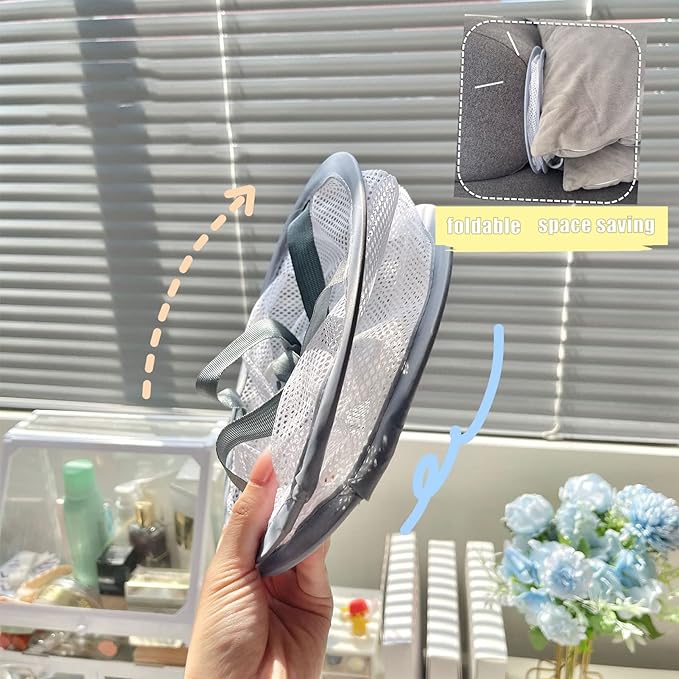 Clothes Drying Net Laundry Net Indoor Makeup Brush Drying Hanging Net for Sponge Eggs Foldable Mesh Net Small Capacity Windproof Folding Breathable - BeesActive Australia