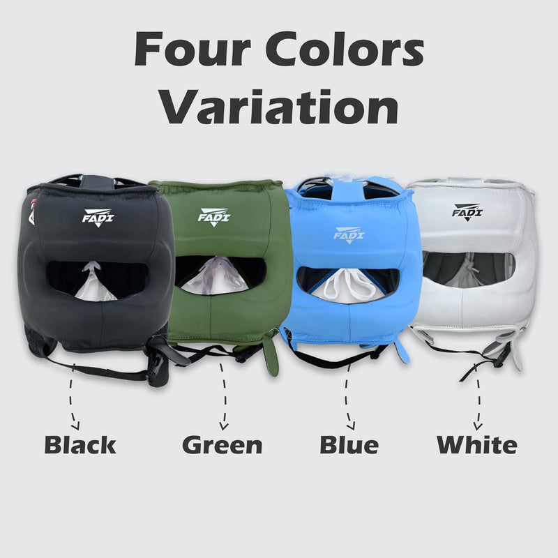 Authentic Series A1 Boxing Headgear - Pure Leather Head Guard for Kids and Adults in MMA, Kickboxing, Muay Thai, Karate, Martial Arts and Taekwondo S/M Black - BeesActive Australia