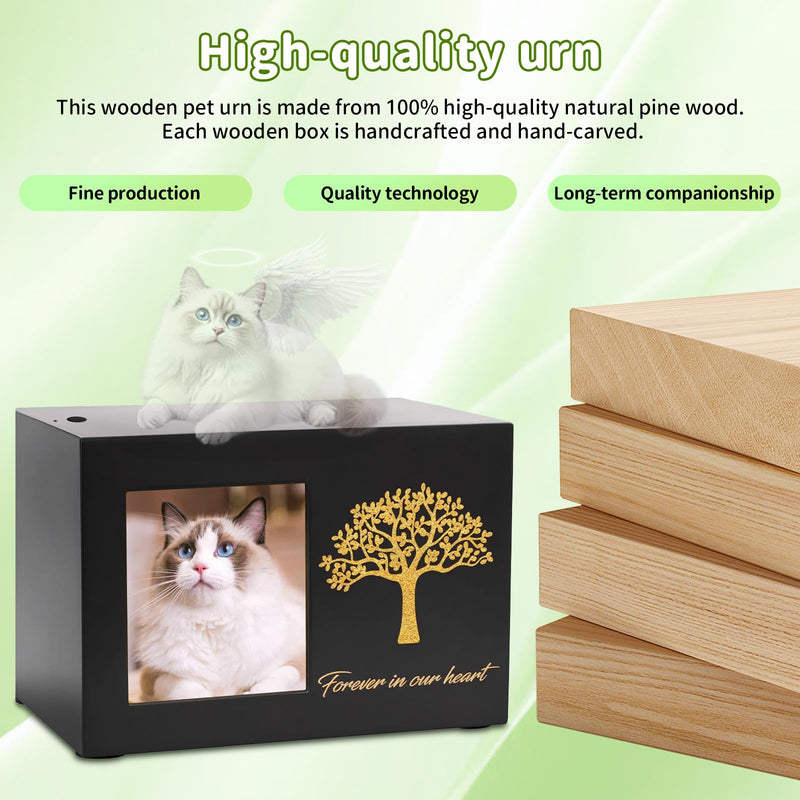 Pet urns for dogs or cats with individual design for storing ashes, suitable for dogs or cats and other animal family members (cat) cat one size - BeesActive Australia