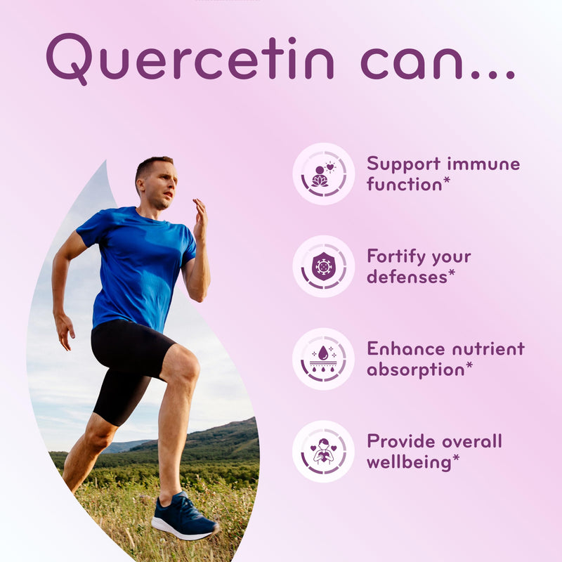 Advanced Zinc Quercetin with Bromelain Formula - Triple Immune Support Quercetin Complex for Daily and Seasonal Immune System Wellness Support - Made in a cGMP American Facility (120 Servings) 240 Count (Pack of 1)