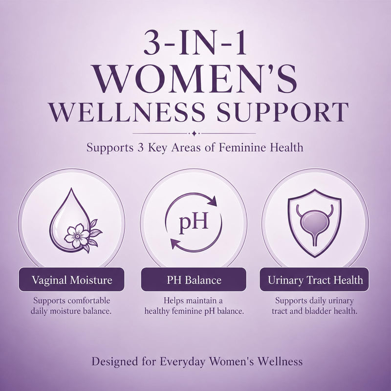 Velara Moisture & Feminine Probiotic Supplement with Cranberry, Hyaluronic Acid, Maca & Vitamin D3 - Supports Vaginal Dryness, 60 Count 1
