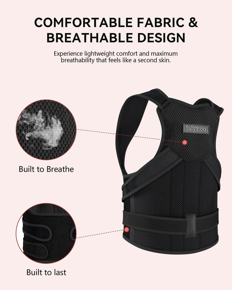 Posture Corrector for Women and Men, Back Brace with Shoulder Support, Adjustable Full Back Brace Straightener for Posture Improving, Relief for Upper & Lower Back, Shoulder Pain (Large) Large - BeesActive Australia