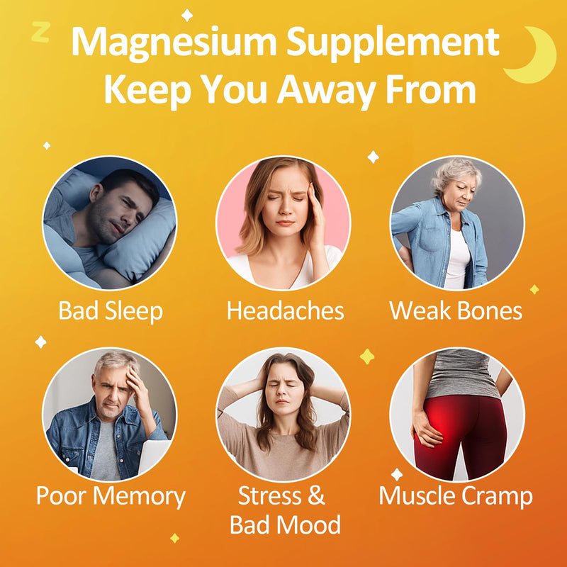Magnesium Glycinate Gummies 400mg - Sugar Free Vegan Gummies for Adults & Kids with Vitamin D3, B6, C, CoQ10, Collagen, Zinc - Sleep, Muscle, Bone & Memory Support - 60 Pineapple Chewables 60 Count (Pack of 1)