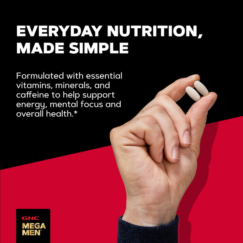 GNC Mega Men Energy & Metabolism Multivitamin for Men | Antioxidants and Increased Calorie Burning | 180 Count | Clinically Studied Antioxidants Support Energy Production, Colon and Prostate Health, Calorie Burning, and Mental Sharpness