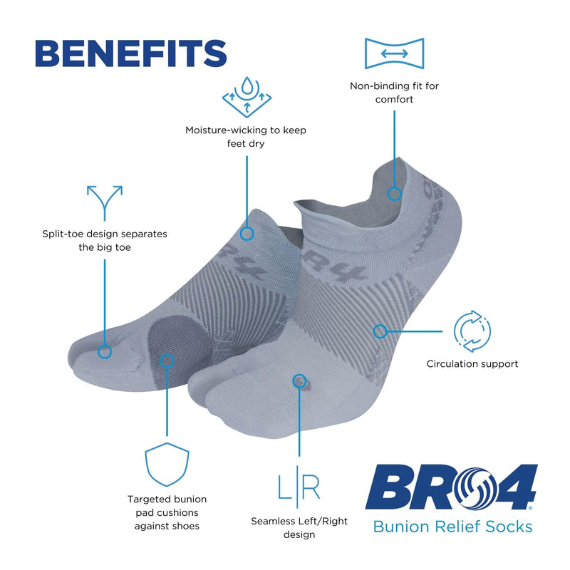 OrthoSleeve Bunion Relief Socks, Patented Split-Toe Design, Cushioned Bunion Socks For Women & Men, Toe Separator to Relieve Pain & Reduce Friction Medium (1 Pair) Black - BeesActive Australia