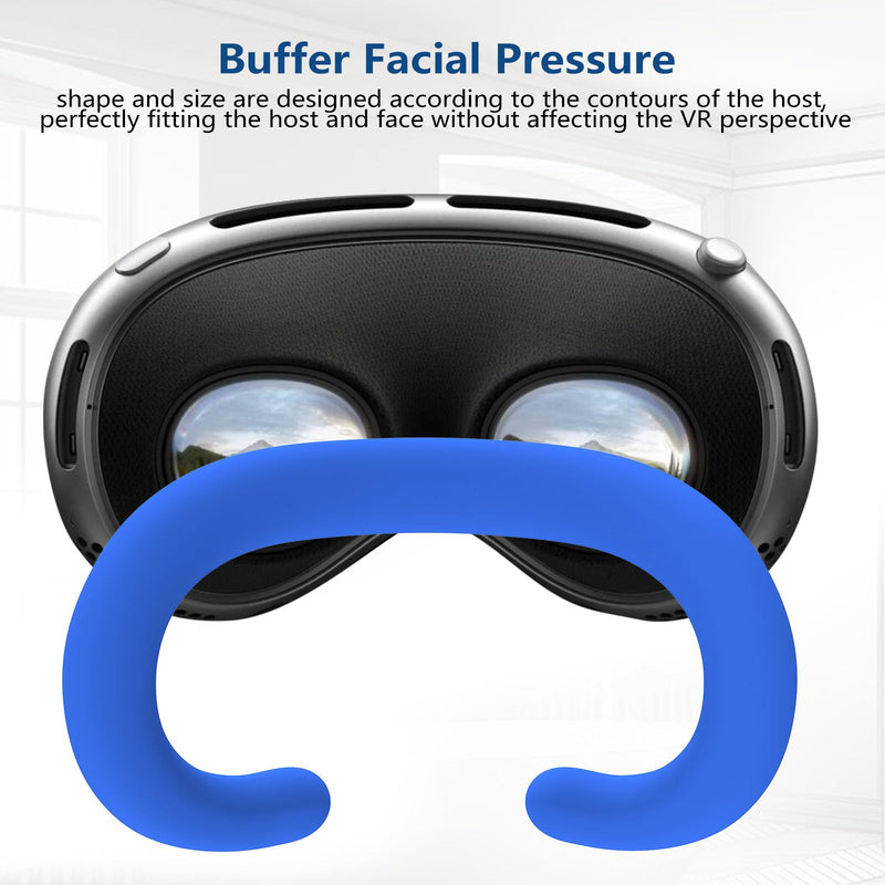 MLemonVR Full Protection Silicone Case for Apple Vision Pro - Soft and Durable Silicone Cover set for Vision Pro Accessories - Face Cover, Shell Cover, Lens Cover and Glasses Cloth Included (Blue) Blue - BeesActive Australia
