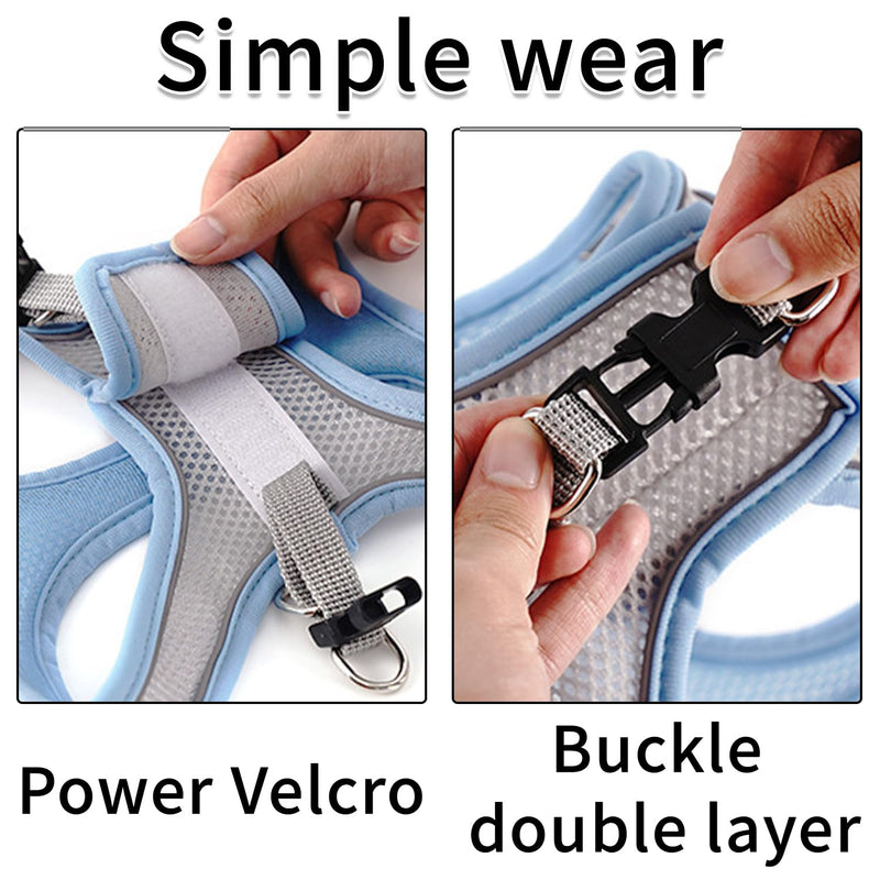 Cat Harness and Leash Set,Escape Proof Adjustable Kitten Vest Harnesses for Small Medium Cats with Reflective Strips(6.6-13.2lb) - BeesActive Australia