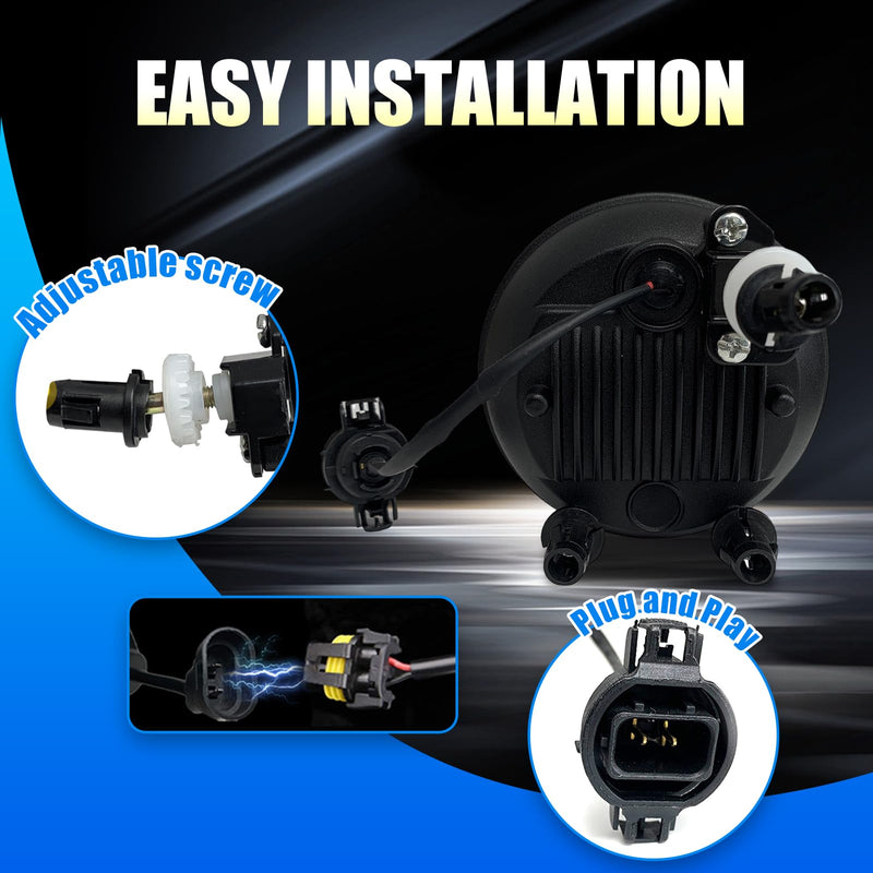 LED Fog Lights Compatible with 2007-2014 Chevy Suburban Tahoe, 2007-2013 Avalanche Camaro, 2015-2016 Colorado Silverado, 2007-2016 GMC Acadia Yukon XL Sierra Denali- Left & Right Side 2007-2017 Silverado Suburban Tahoe-LED