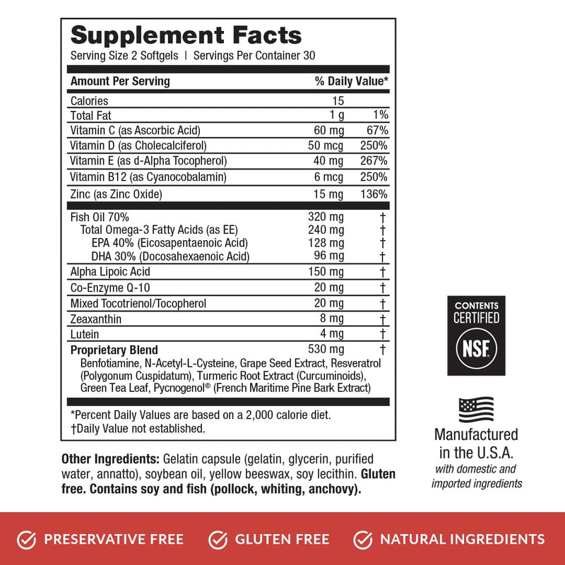 EyePromise DVS Eye Vitamin - 60 Softgels, 30-Day Supply | Eye Supplement with Zeaxanthin and Lutein for Retinal Support & Improved Visual Function 1
