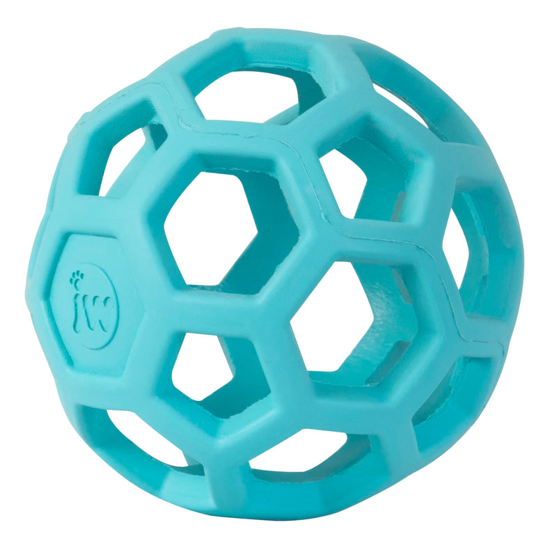 JW Pet HOL-ee Roller™, Dog Toy Puzzle Ball, Natural Rubber, Large (5.5” Inch Diameter), Blue - BeesActive Australia
