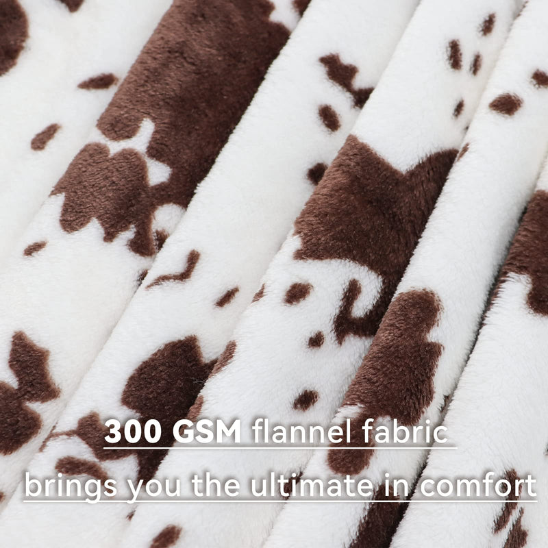 Cute Cow Print Blanket Black and White Soft Fuzzy Fleece Blanket Lightweight Cozy Throw Blanket Cowhide Gifts Decor Stuff for Girls Women Kids Boys White Cow Throw Size 50" x 60" (130 x 150 cm) - BeesActive Australia