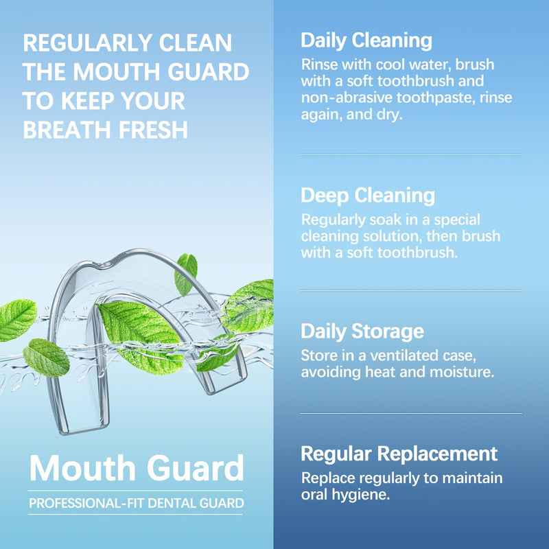 Mouth Guard for Grinding Teeth at Night 6 Pack (One Size), Night Guards for Teeth Grinding, Moldable Bite Guard for Teeth Clenching Nighttime with Mirror - BeesActive Australia