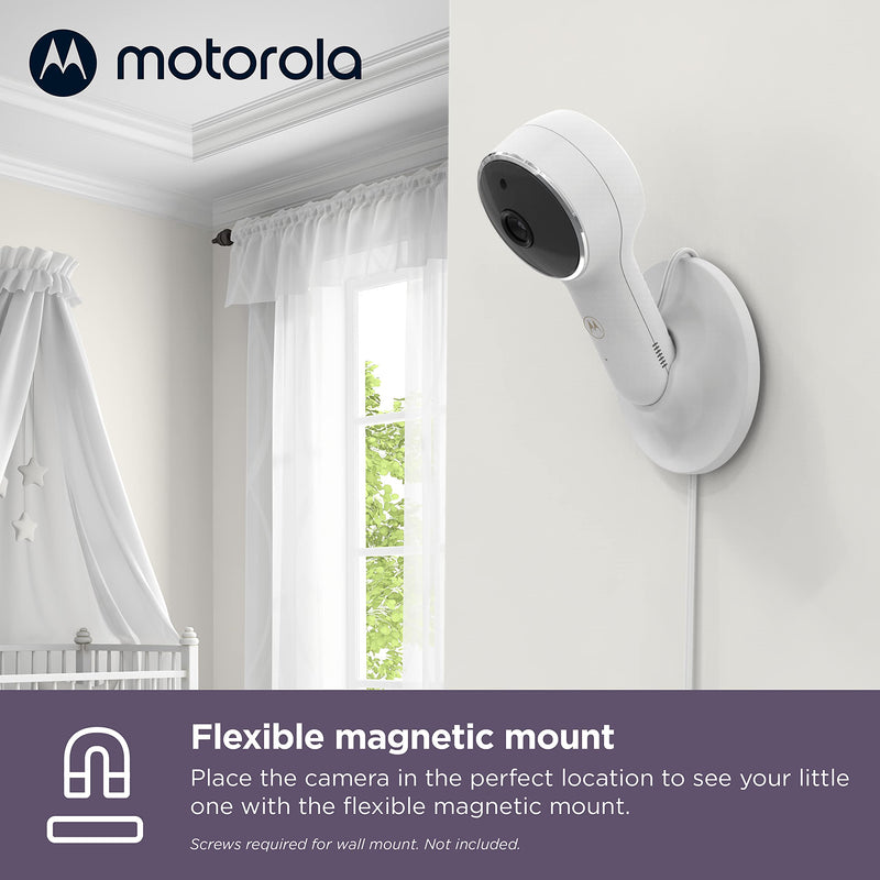 Motorola VM64-4.3" Screen HD 1080p Camera & WiFi Baby Monitor W/App Connectivity, 2-Way Audio & 1000ft Range - Remote Pan-Tilt-Zoom, Room Temp Display, Lullabies, & Night Vision 1 Camera - BeesActive Australia