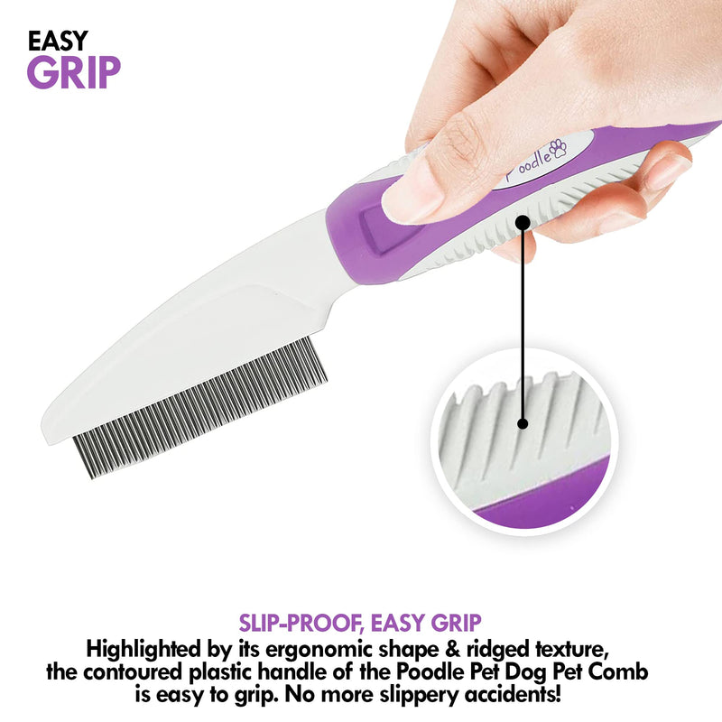 Pet Comb to Comb your Dogs,Cats,Poodles Hair- Rotatable Pins, Easy to Use, Slip Proof- Best Dog Comb for grooming your Dog - BeesActive Australia