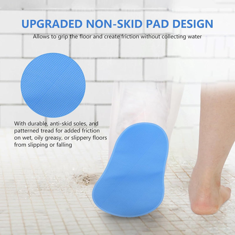 YUNCHI Upgraded Extra Wide Full Leg Cast Cover for Shower after Knee Surgeries with Non-Slip Bottom for Leg Wounds, Bandage, Large Cast, Knee Immobilizer/Brace, Walking Boots, Reusable NEW-Extra Wide-Full Leg - BeesActive Australia