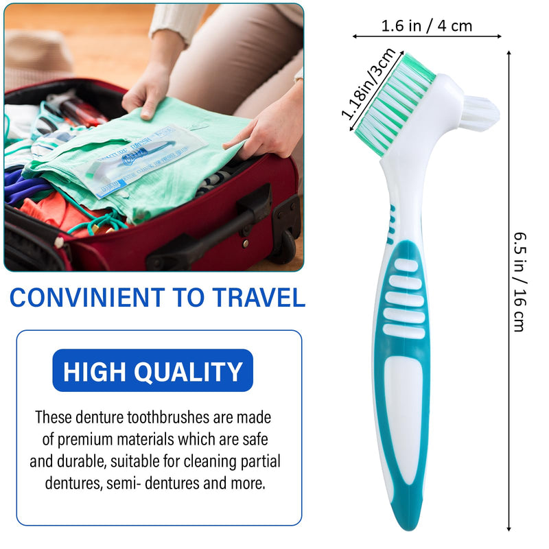 12 Pcs Denture Brush for False Teeth Double Sided Denture Toothbrushe with Soft Bristle, Ergonomic Anti slip Handle Denture Cleaner Brush for Adult(Blue, Green, Purple, Orange,Non Slip Grip) Non Slip Grip Blue, Green, Purple - BeesActive Australia