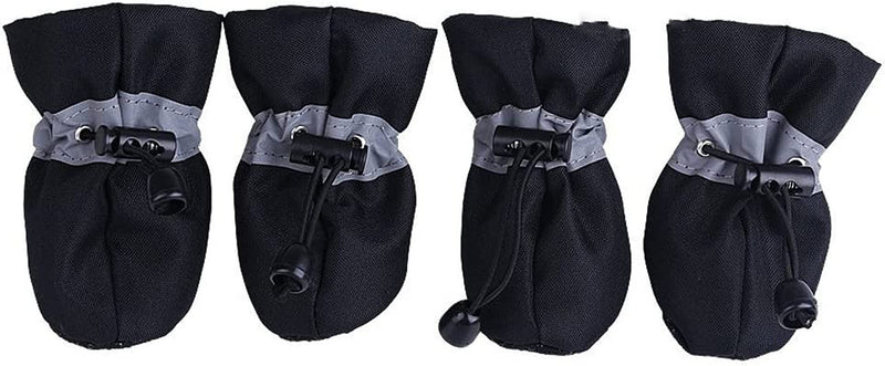 Soft Small Dog Shoes, Puppy Lightweight Shoes for Summer & Winter, Non Skid Kitten Booties for Walking Black Size 4 Label 4: Recommend Weight: 7.7-11 lbs (3.5-5kg) - BeesActive Australia