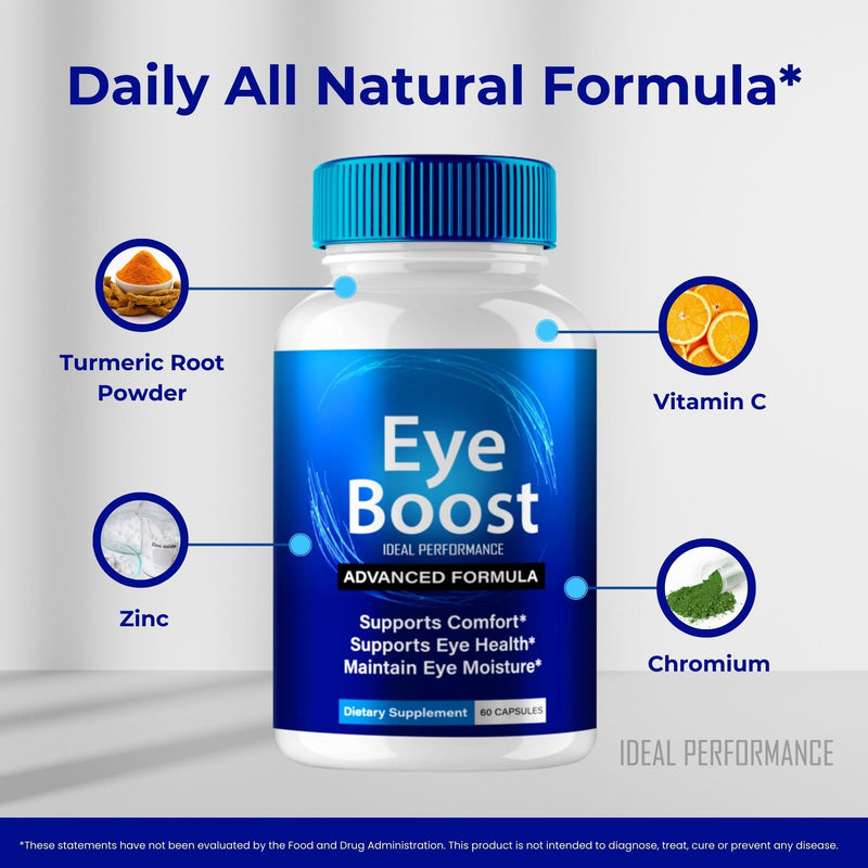 Eye Boost Capsules, Official Eye Boost Health Supplement Pills - Maximum Strength, All Natural Visual Wellness & Crystal Clear View, Premium EyeBoost Advanced Support Reviews (2 Pack)