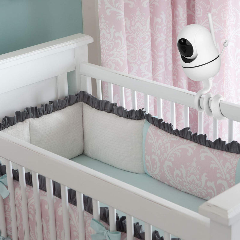 iTODOS Baby Monitor Mount Compatible with HelloBaby HB65/HB66/HB248,ANMEATE SM935E Baby Monitor Camera, Versatile Twist Mount without Tools or Wall Damage -White White - BeesActive Australia