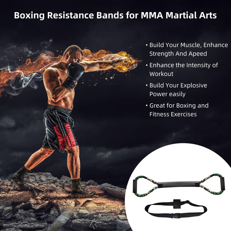Boxing Training Equipment, Resistance Bands for Shadow Kicking Punching Exercise Accessories for Full Body Workout Home Gym Men and Women 30Ib - BeesActive Australia