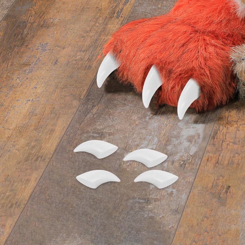 Abaodam Fursuit Claw Nails DIY Manicure Accessories for Halloween Cosplay Decorative Paws for Festive Events White