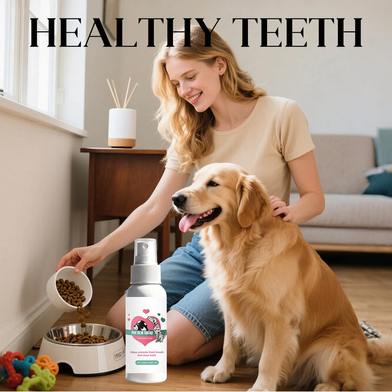 Denta Spray for Dogs & Cats, 2PCS Paw Dental Sprays, Dog Denta Spray Natural Breath Freshener, No-Brush Oral Care, Daily Denta Hygiene
