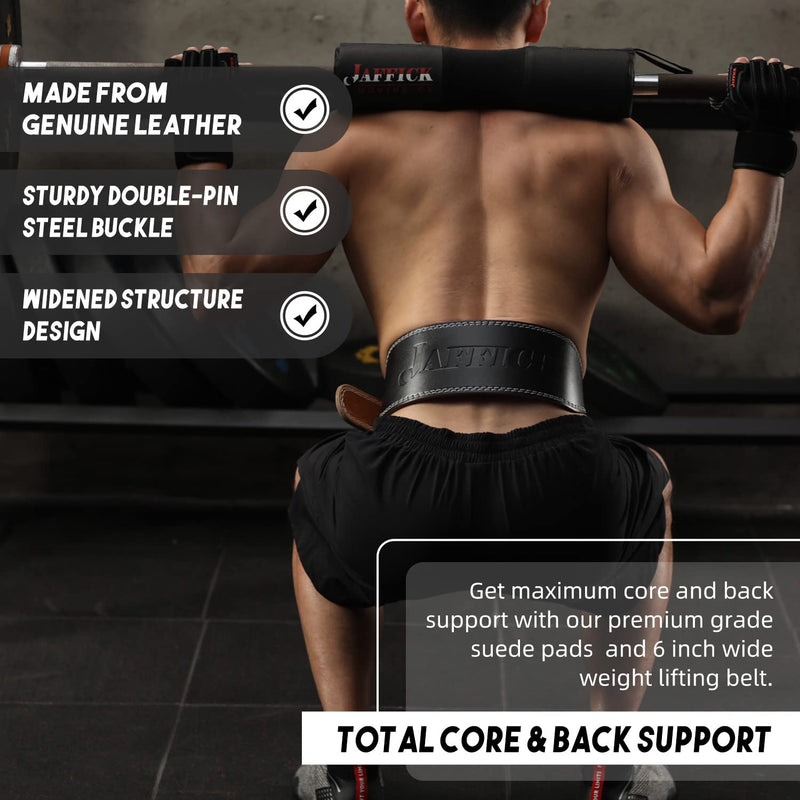 Genuine Leather Weight Lifting Belt for Men Gym Weight Belt Lumbar Back Support Powerlifting Weightlifting Heavy Duty Workout Training Strength Training Equipment L 6-Inch brown