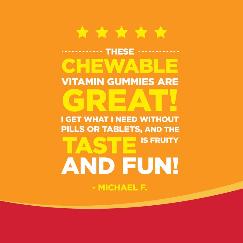 Chewable Vitamin D Gummies for Adults - Delicious Daily Vitamin D3 Gummies with D3 2000IU per Serving - Gluten and Gelatin Free Non-GMO Gummy for Adult Immunity Support - 60 Count