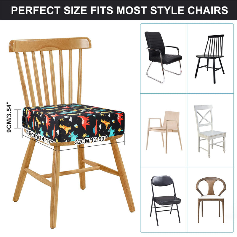 Toddler Booster Seat for Dining Table, Washable Thick Strong Support Portable Booster Chair for Toddlers Eating, Easy Cleaning Booster Seat Cushion Detachable with Fix Straps Black - BeesActive Australia