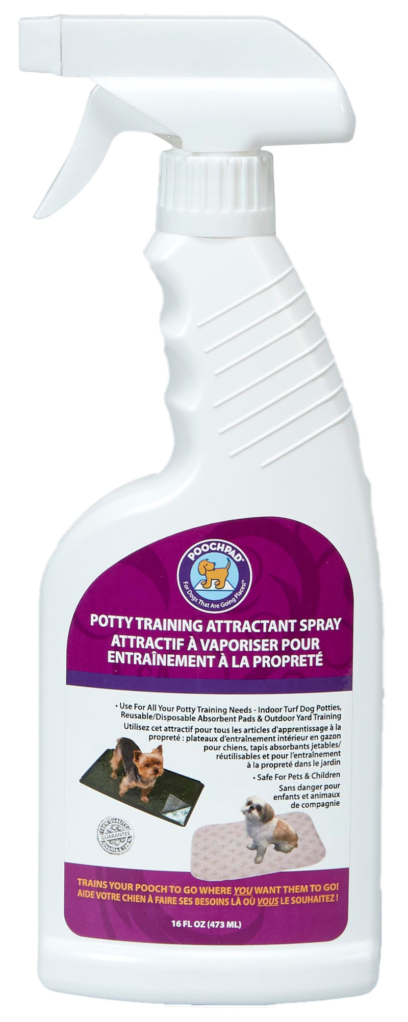 PoochPad Potty Training Attractant Spray for Dogs & Puppies 16 oz, Made in USA, Indoor Potty Pad & Outdoor Use, Dog Training & Behavior Aids Housebreaking Supplies