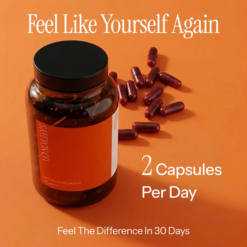 Saffron Supplements, Saffron Extract, Mood & Focus Support, 60 Capsules | Vegan Capsules for Daily Vitality, Wellness & Energy - 30mg Saffron Extract, Magnesium Glycinate, Rhodiola & Vitamin B6