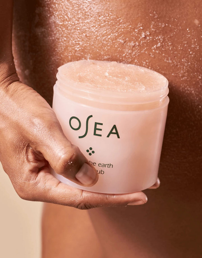 OSEA Salts of the Earth Body Scrub 12 oz - Pink Himalayan Salt Scrub - Gentle Body Exfoliation Skincare - Ideal Spa Gift for Pampering - Clean Beauty & Vegan Body Care Full Size - BeesActive Australia