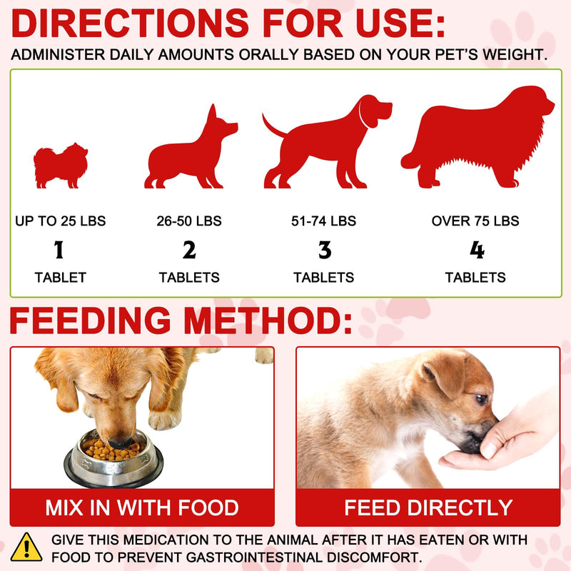 Urinary Tract Treatment for Dogs, 180PCS Natural Dogs Urinary Tract Infection Tablets Supports Bladder & Kidney, Keep Pet Renal Health & UTI Care Dogs, Chicken Flavor
