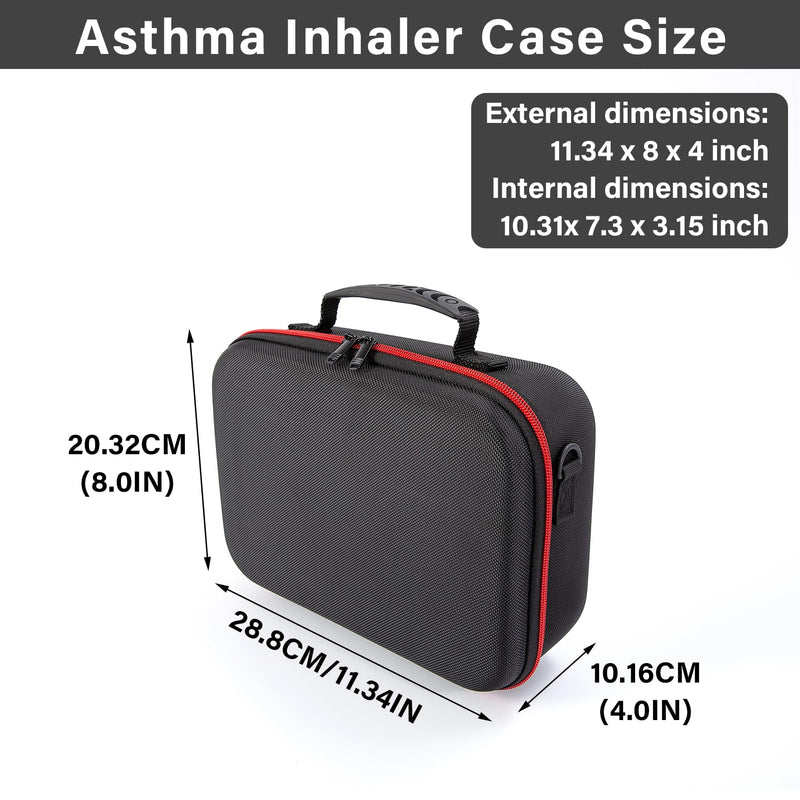Nebulizer Bag for Smart Nebulizer,Portable Hard Case,Desktop Inhaler Nebulizer for Home Travel Use, Medicine Storage Bag for Inhaler Spacer, Masks, Asthma Accessories for Kids and Adults,Red - BeesActive Australia