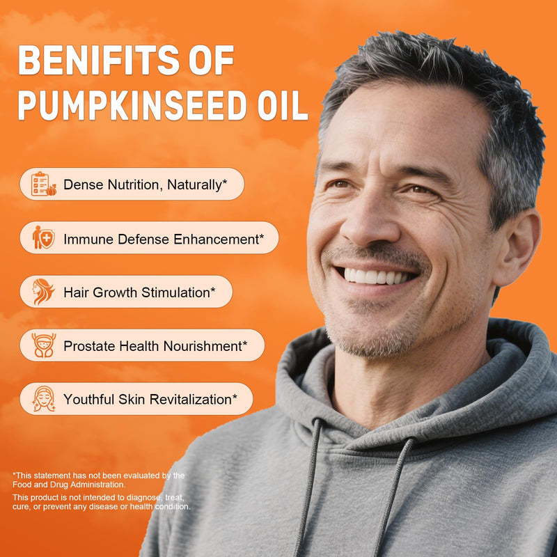 Pumpkin Seed Oil with Saw Palmetto Softgels, 3000mg Per Serving, 300/600 Softgels | Cold-Pressed with Essential Fatty Acids & Phytosterols | Supports Hair, Urinary, Bladder & Prostate Health | Non-GMO - BeesActive Australia