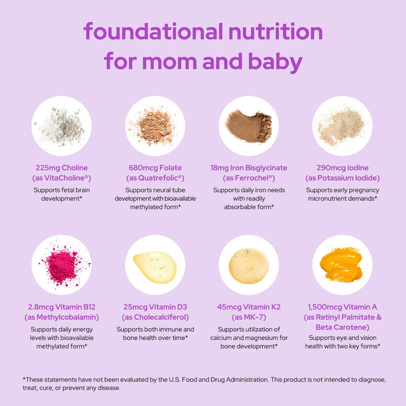 Premom Prenatal Vitamins for Women Capsules & Prenatal DHA Mini Softgels Bundle, Womens Prenatal Multivitamin & Mineral Supplement, Triglyceride Omega 3 Fish Oil, Fertility & Baby Brain Support*