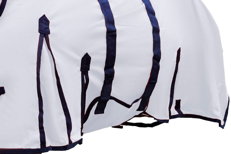 Resistance Durable Mesh Combo Fly Summer Sheet with Belly Guard and Combo Neck Cover White 68" - BeesActive Australia